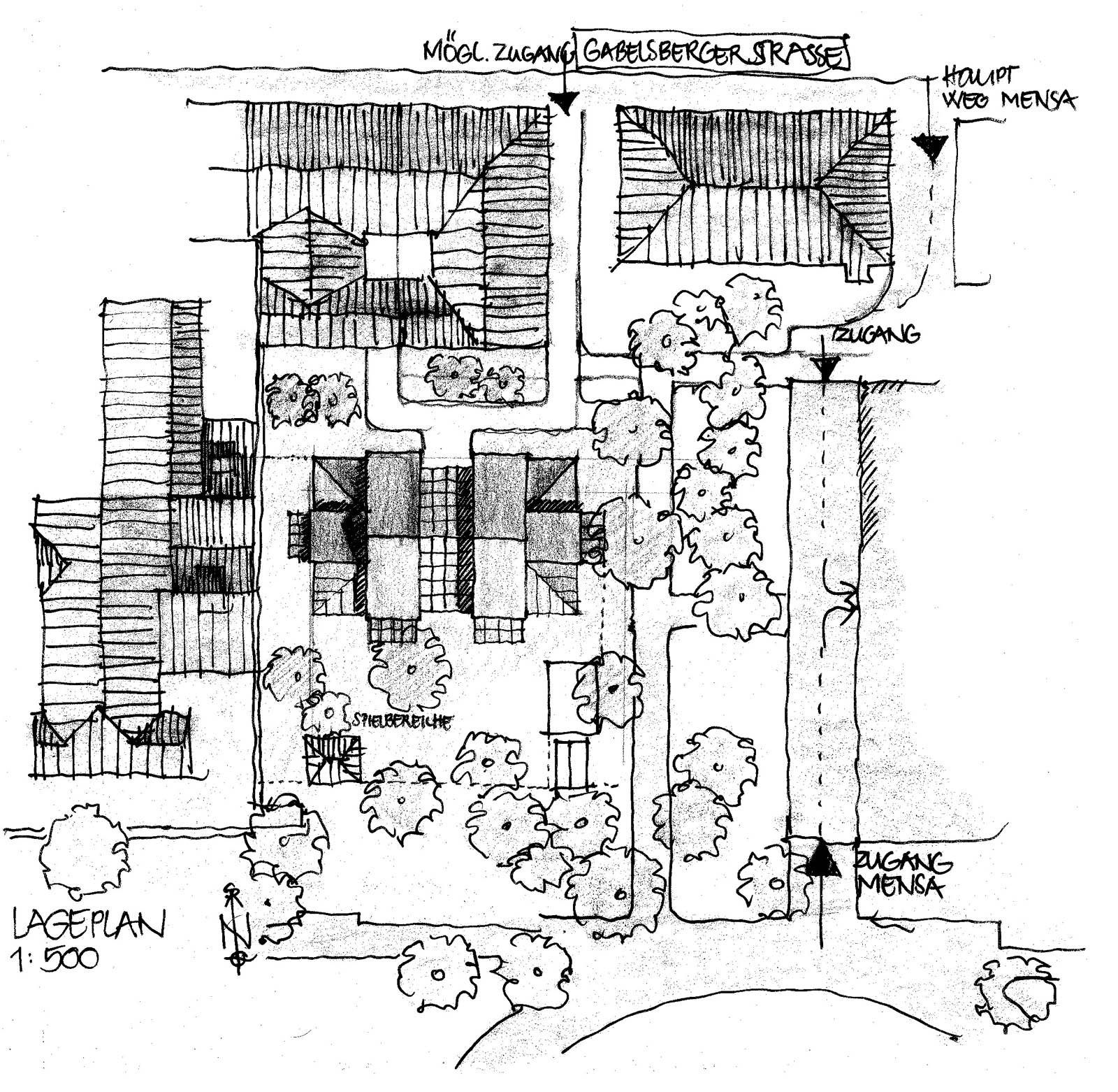 Holzskeletthaus Lageplan