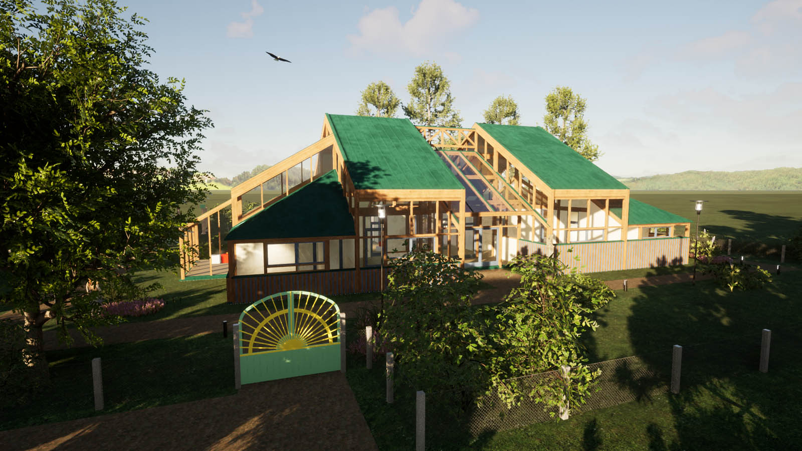 Holzskeletthaus Nord - Zugangsbereich