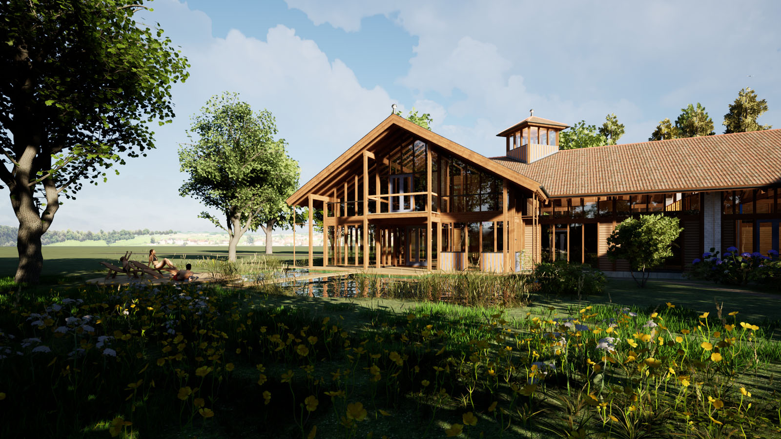 Wohnhaus mit Schwimmteich