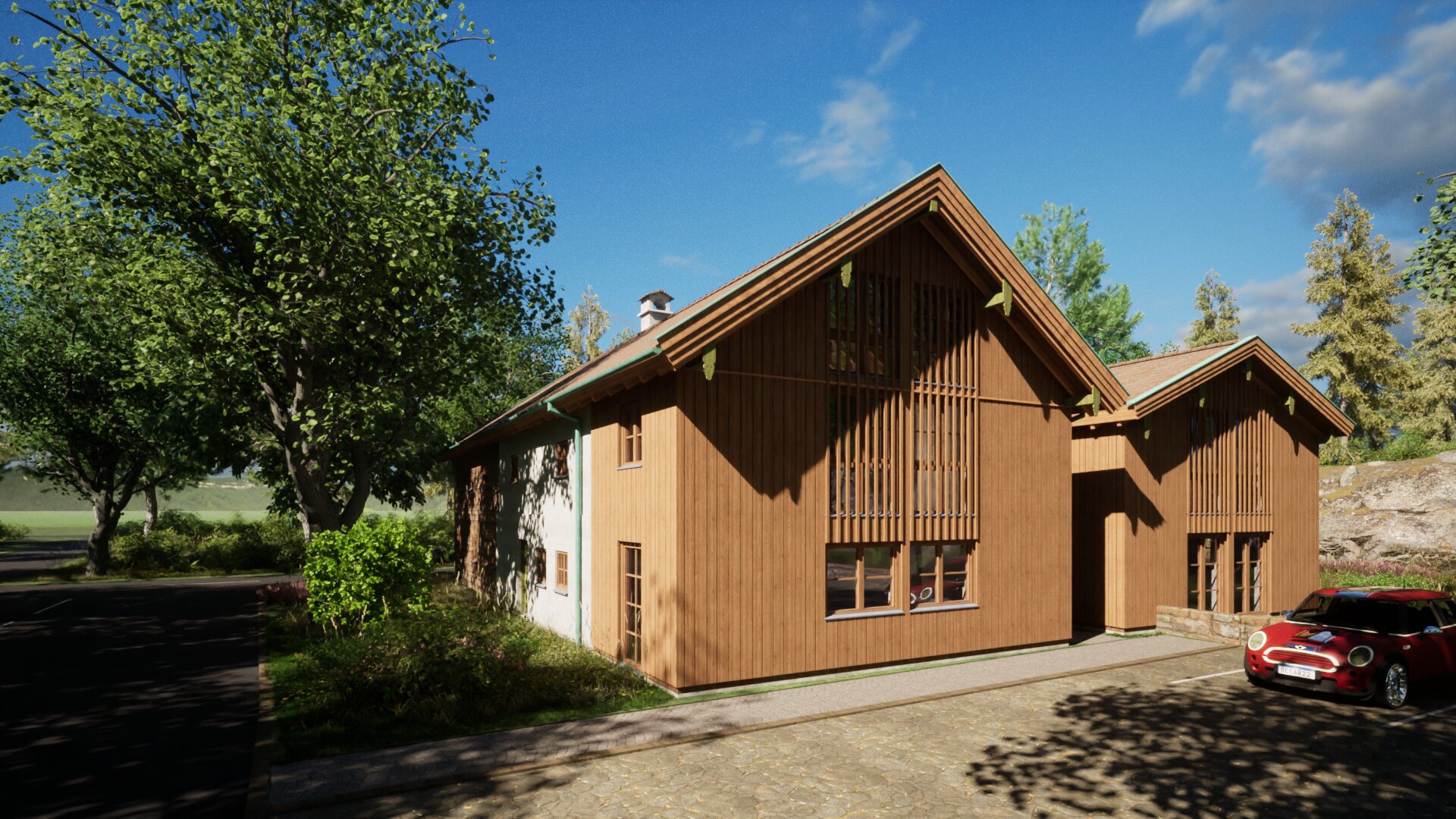 Denkmal Ergänzungsbauten SüdOstAnsicht SüdOstAnsicht