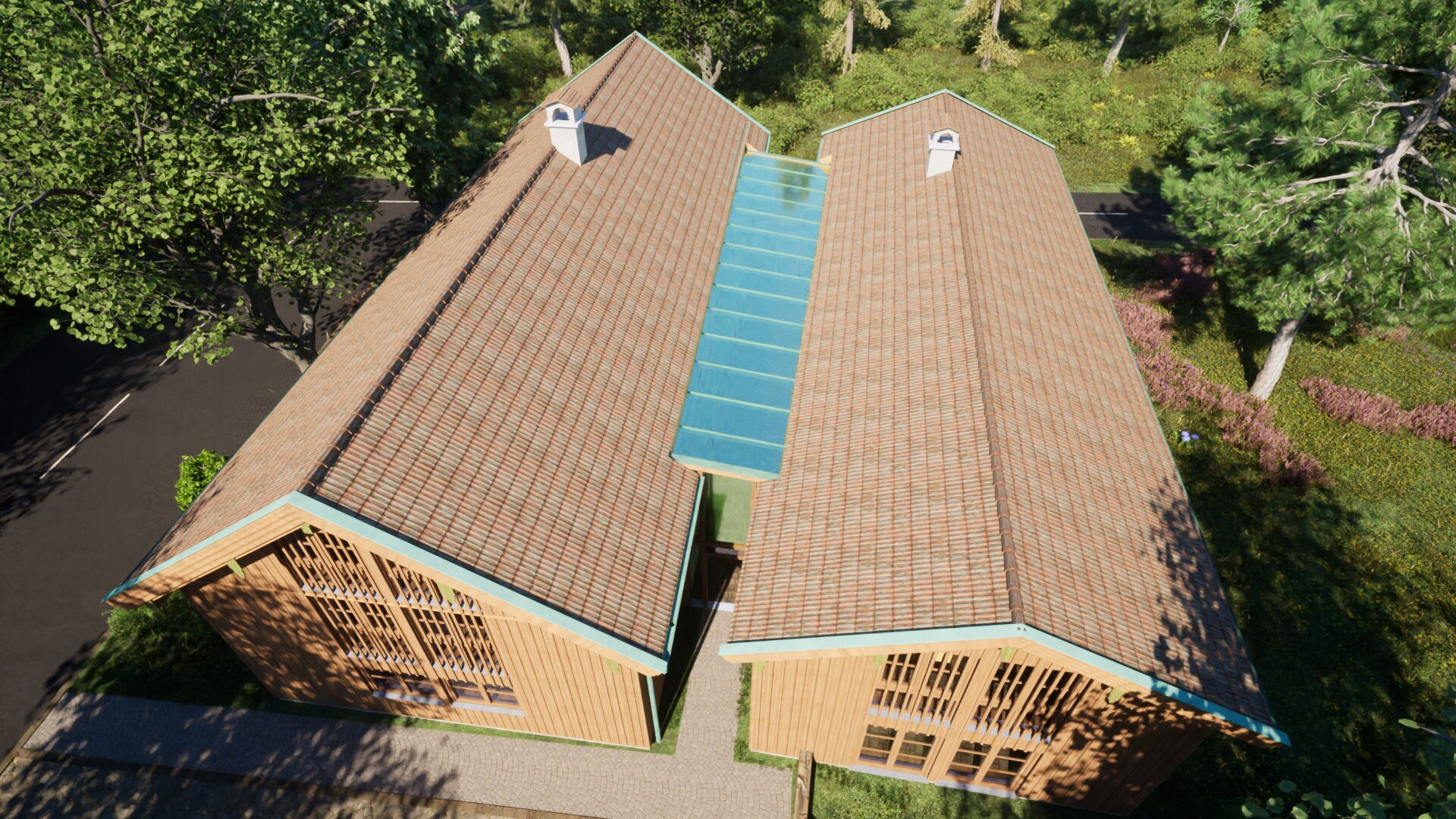 Denkmal Vogelschau von Ost Vogelschau von Ost