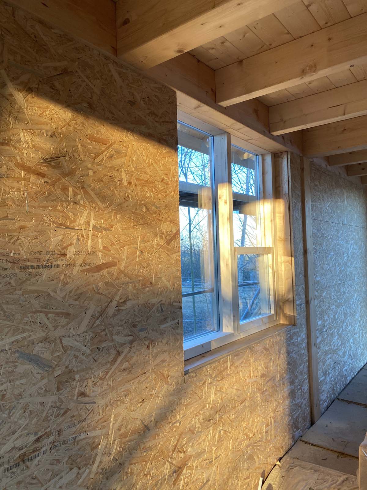 Holzskeletthaus - Fenster im OG Süd Holzskeletthaus - Fenster im OG Süd