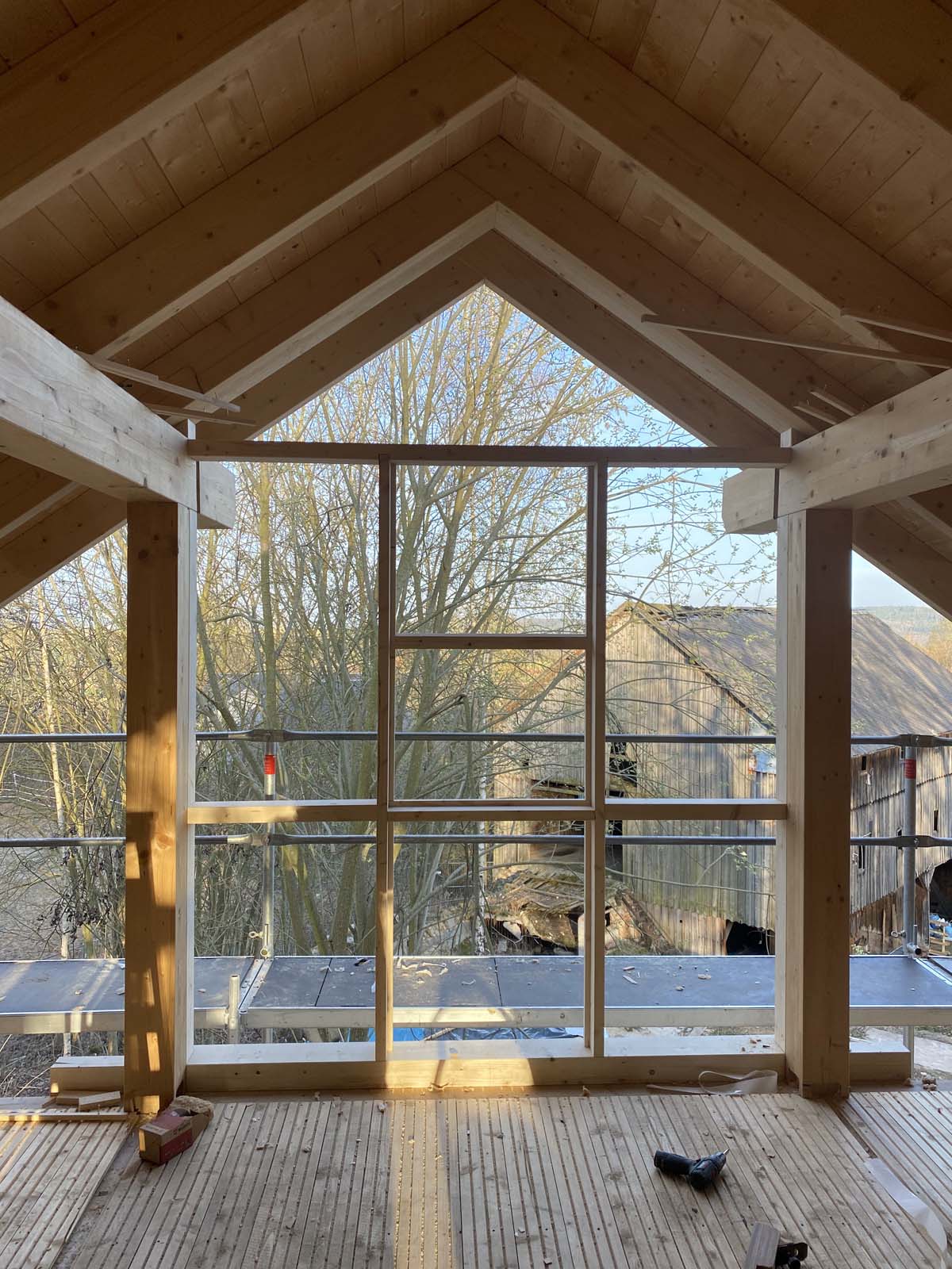 Holzskeletthaus - Ostseite im DG Holzskeletthaus - Ostseite im DG