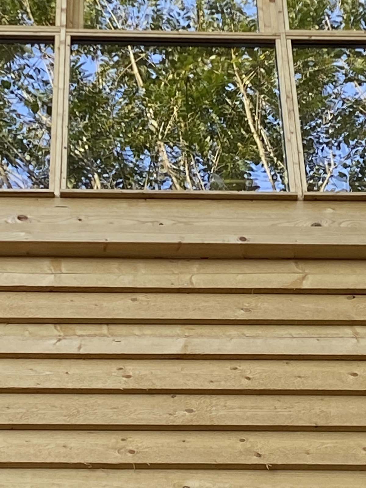 Holzskeletthaus - Details im Giebelbereich Details im Giebelbereich