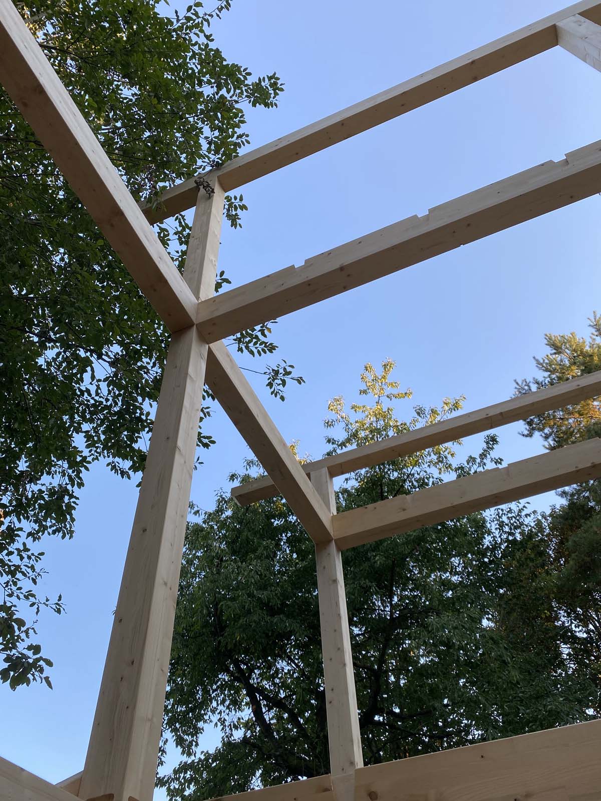 Holzskeletthaus - alles vorbereitet Holzskeletthaus - alles vorbereitet