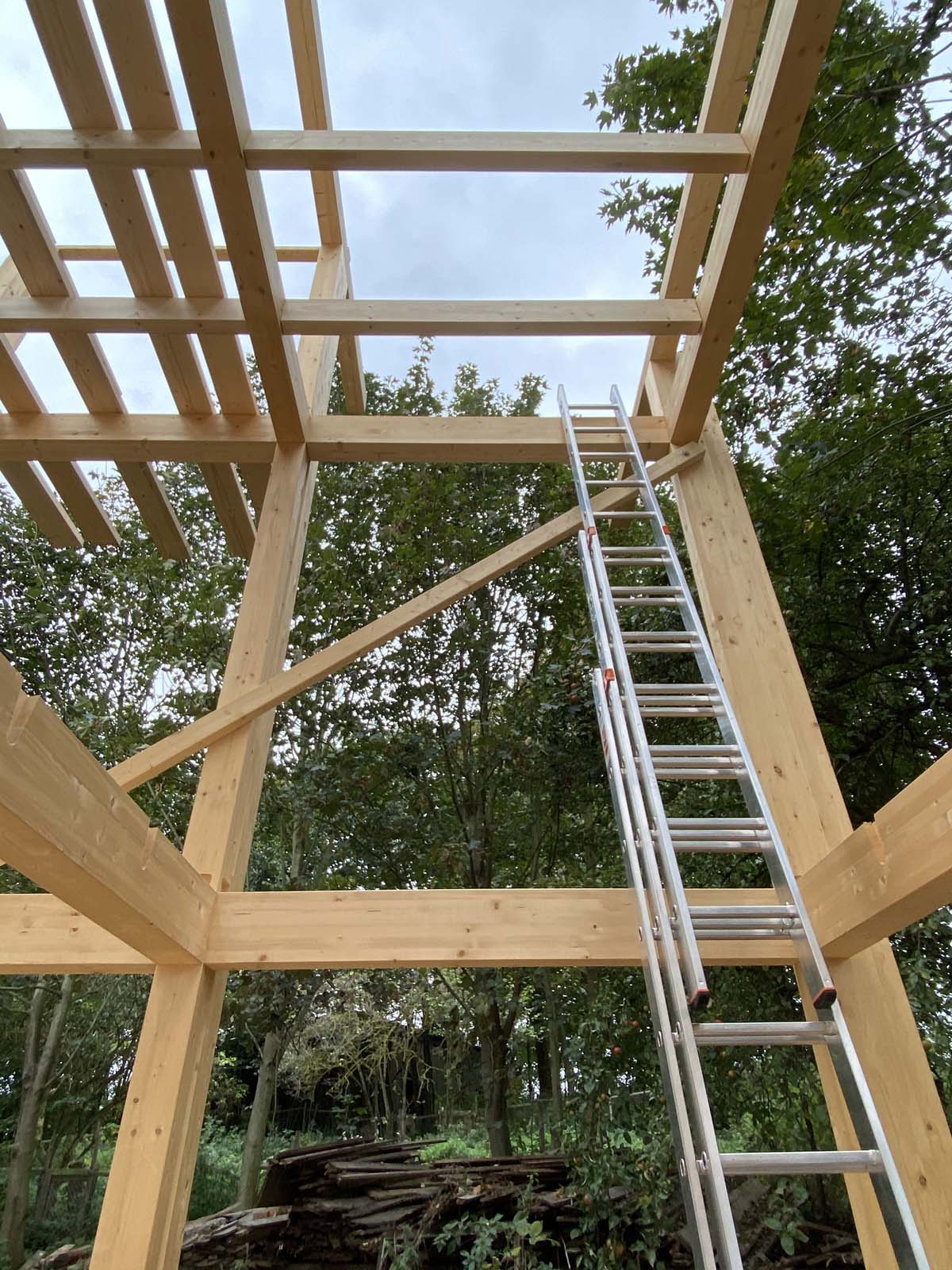 Holzskelettbau ausgesteift Holzskelettbau ausgesteift