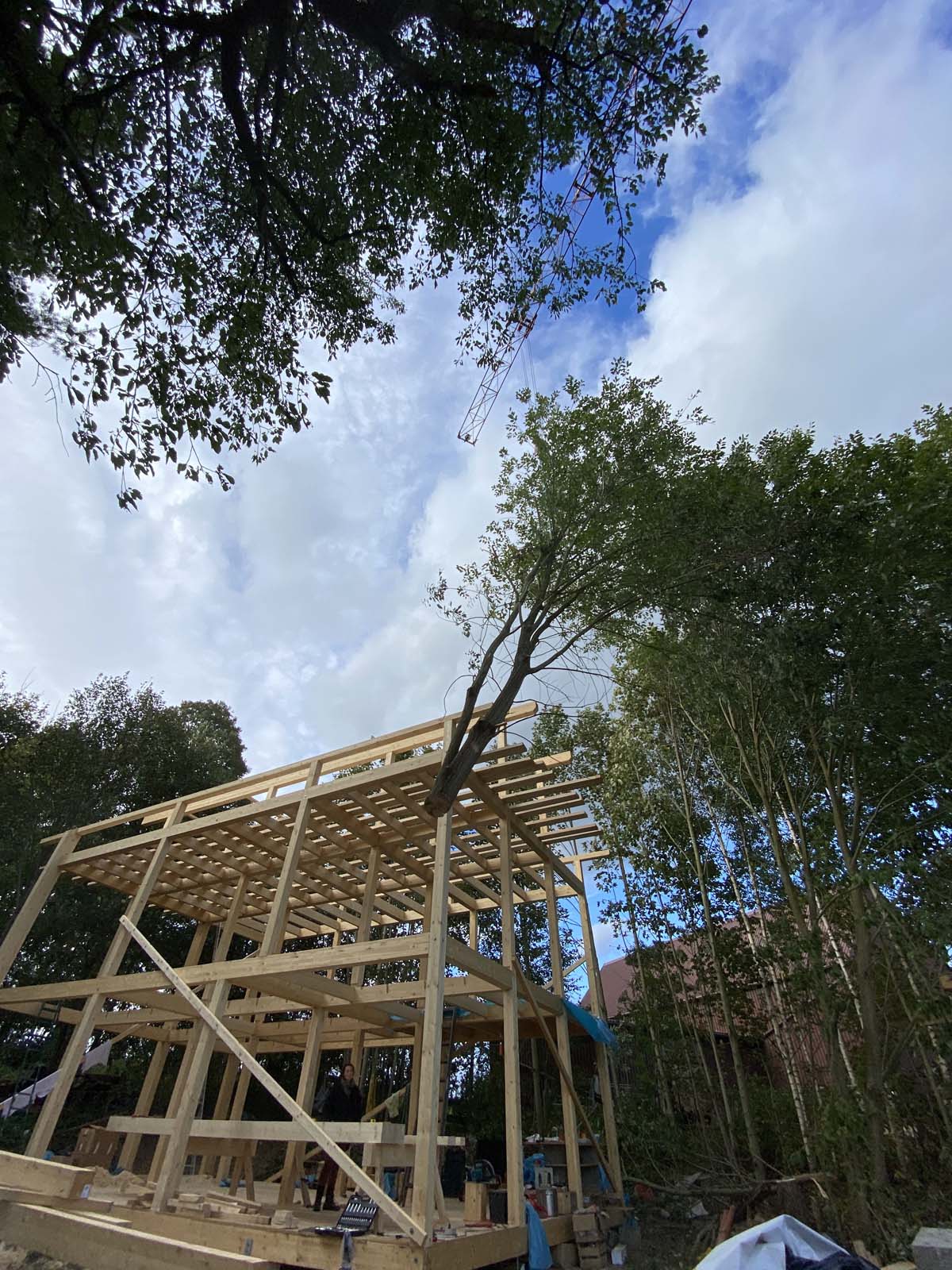 Holzskelettbau Holzskelettbau