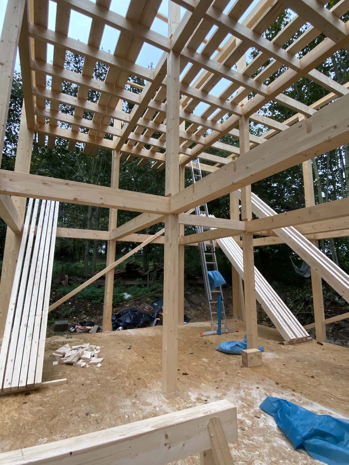 Holzskelettbau Holzskelettbau