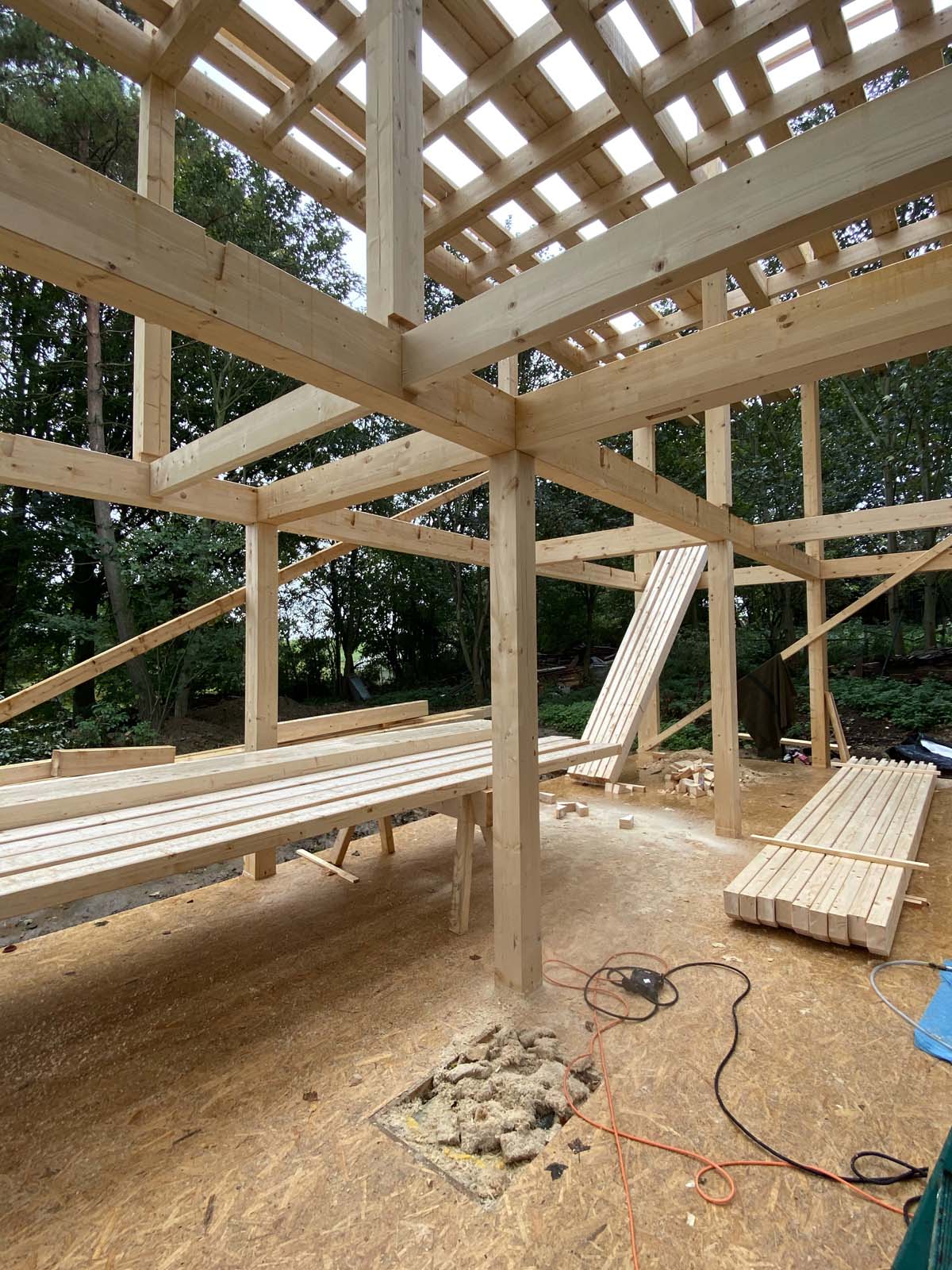 Holzskelettbau Holzskelettbau