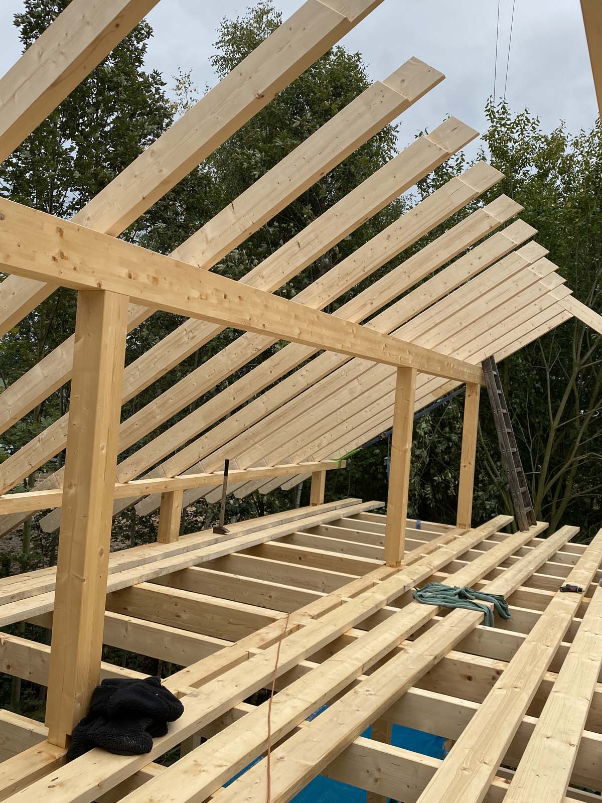 Holzskelettbau - Sparrenreihe Nord Holzskelettbau - Sparrenreihe Nord