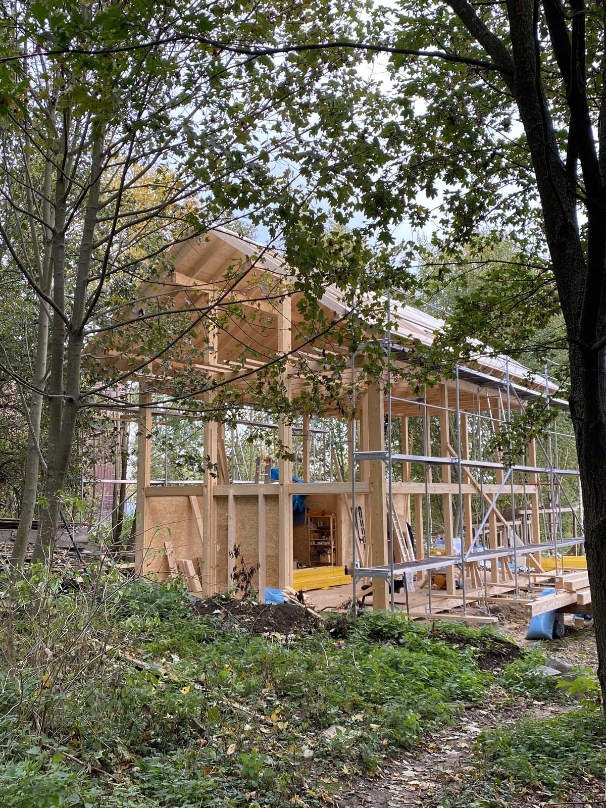 Holzskeletthaus - Skelettbauweise Holzskelettbau