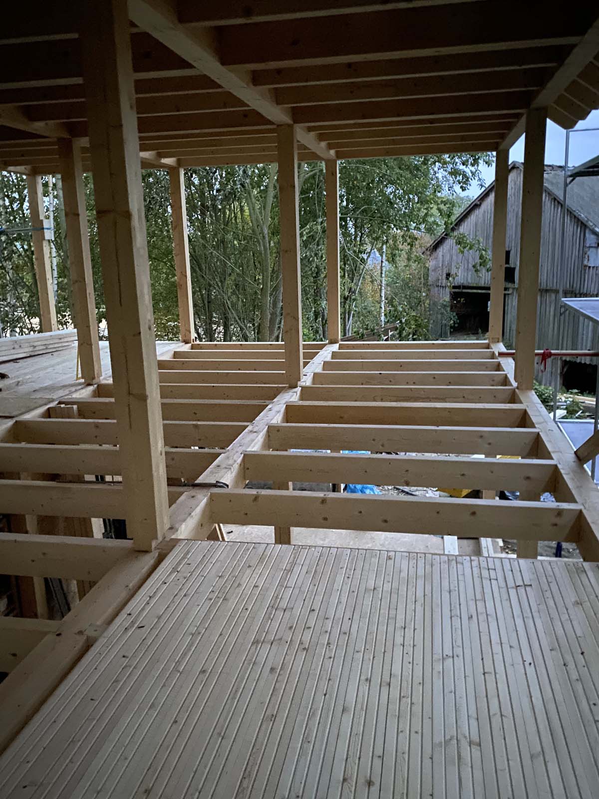 Holzskeletthaus - Skelettbauweise Holzskelettbau