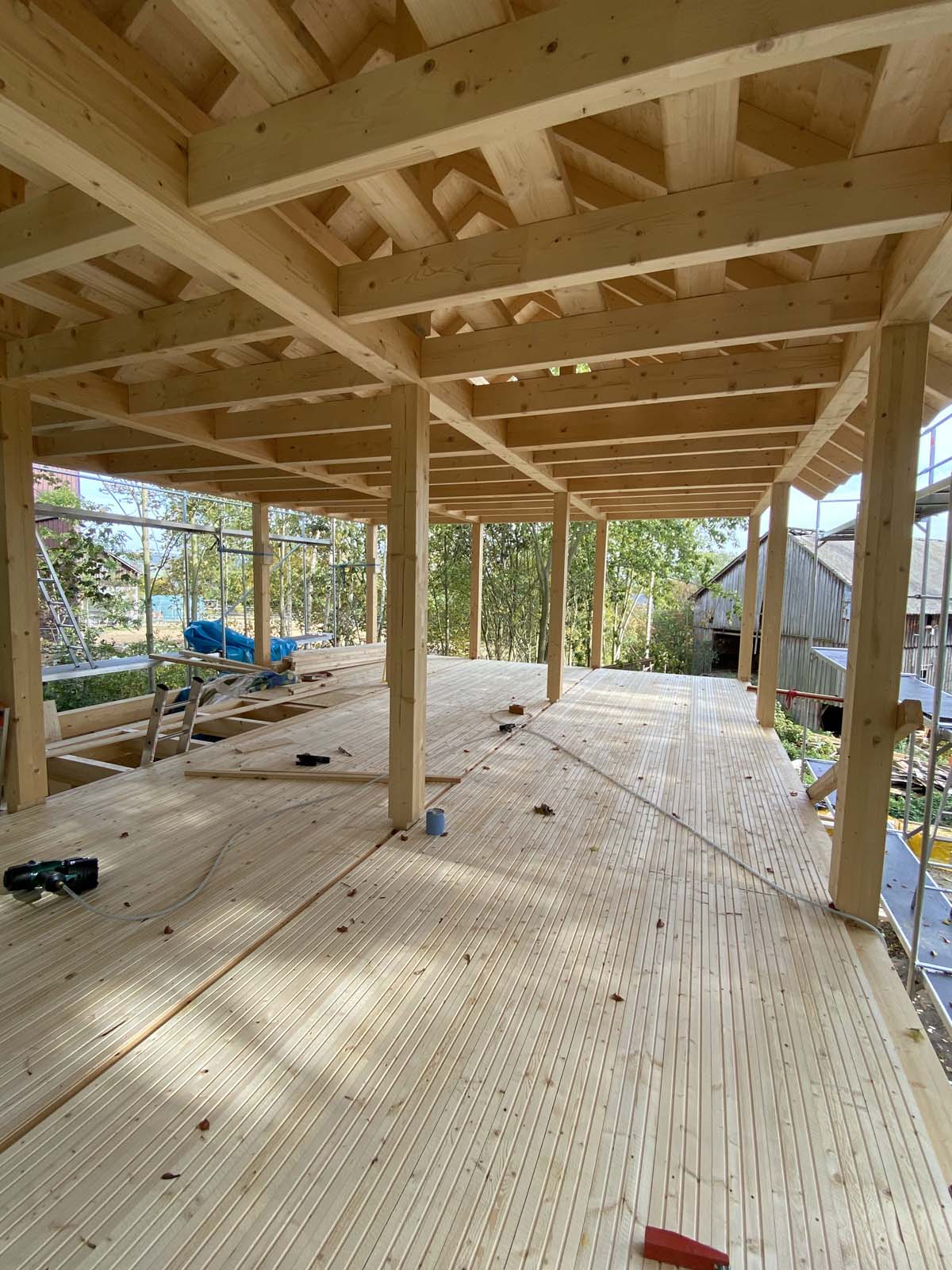 Holzskeletthaus - Skelettbauweise Holzskelettbau