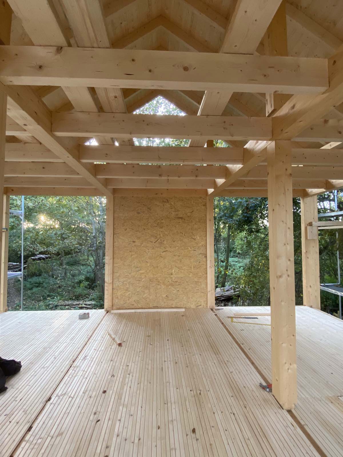 Holzskeletthaus - Skelettbauweise Holzskelettbau