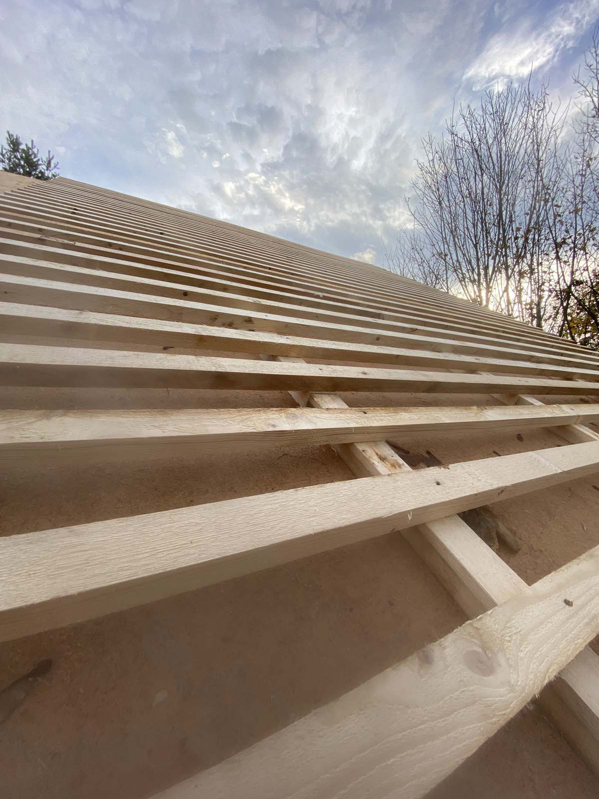 Holzskeletthaus - einlatten Holzskeletthaus - einlatten