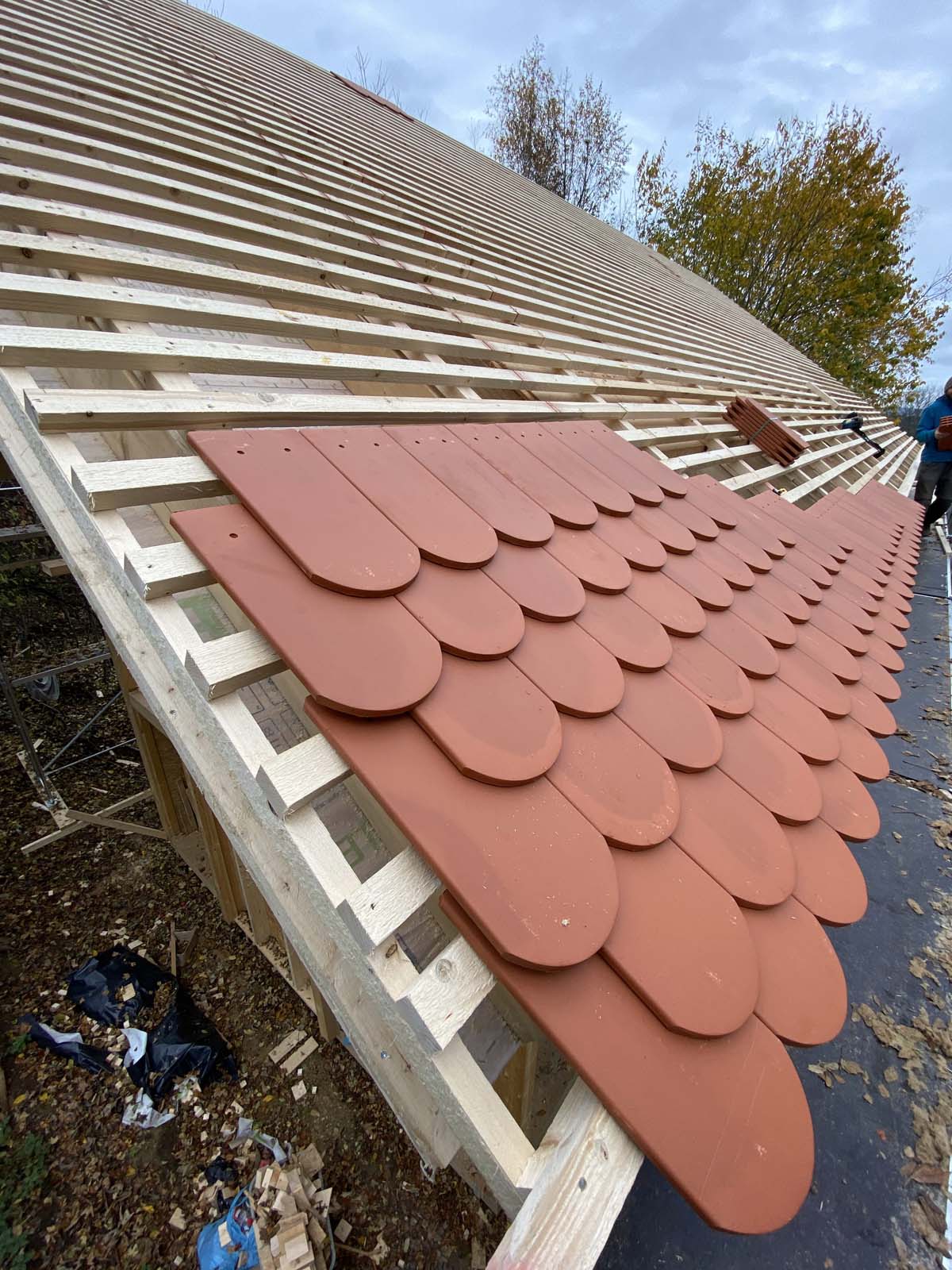 Holzskeletthaus - Biberschwanzdeckung Holzskeletthaus - Biberschwanzdeckung