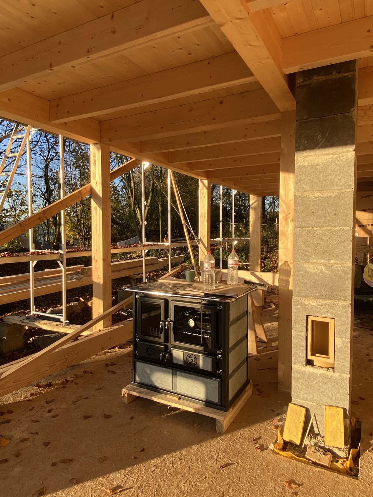 Holzskeletthaus Holzskeletthaus - alles vorbereitet