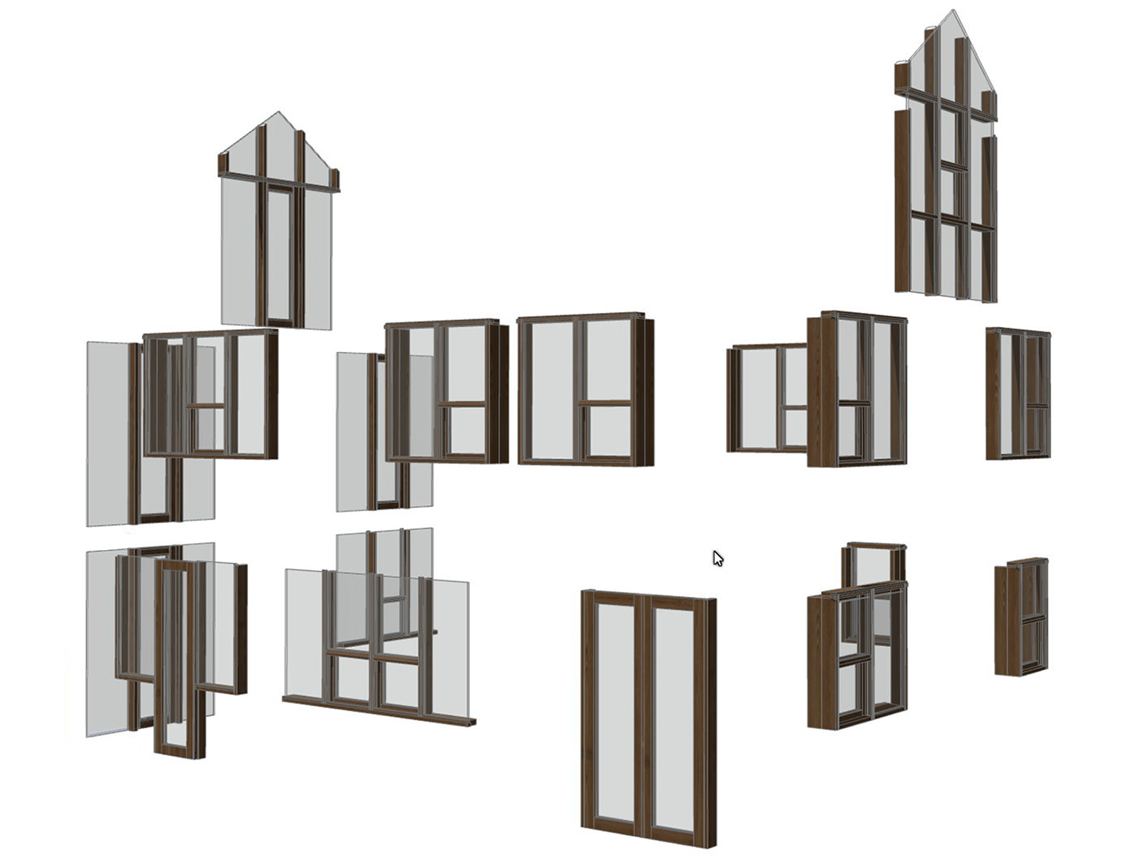 Holzskelettbau - Fenster aus CAD Holzskelettbau - Fenster aus CAD