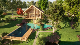 Skeletthaus - Wohnhaus in der Waldlichtung Skeletthaus - Wohnhaus in der Waldlichtung